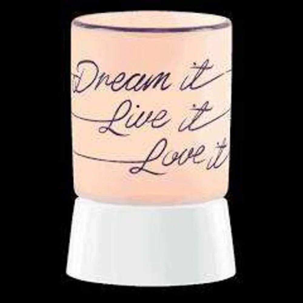 Scentsy Dream It Live‎ It Love It Mini Warmer Frosted Glass Wall Plug In